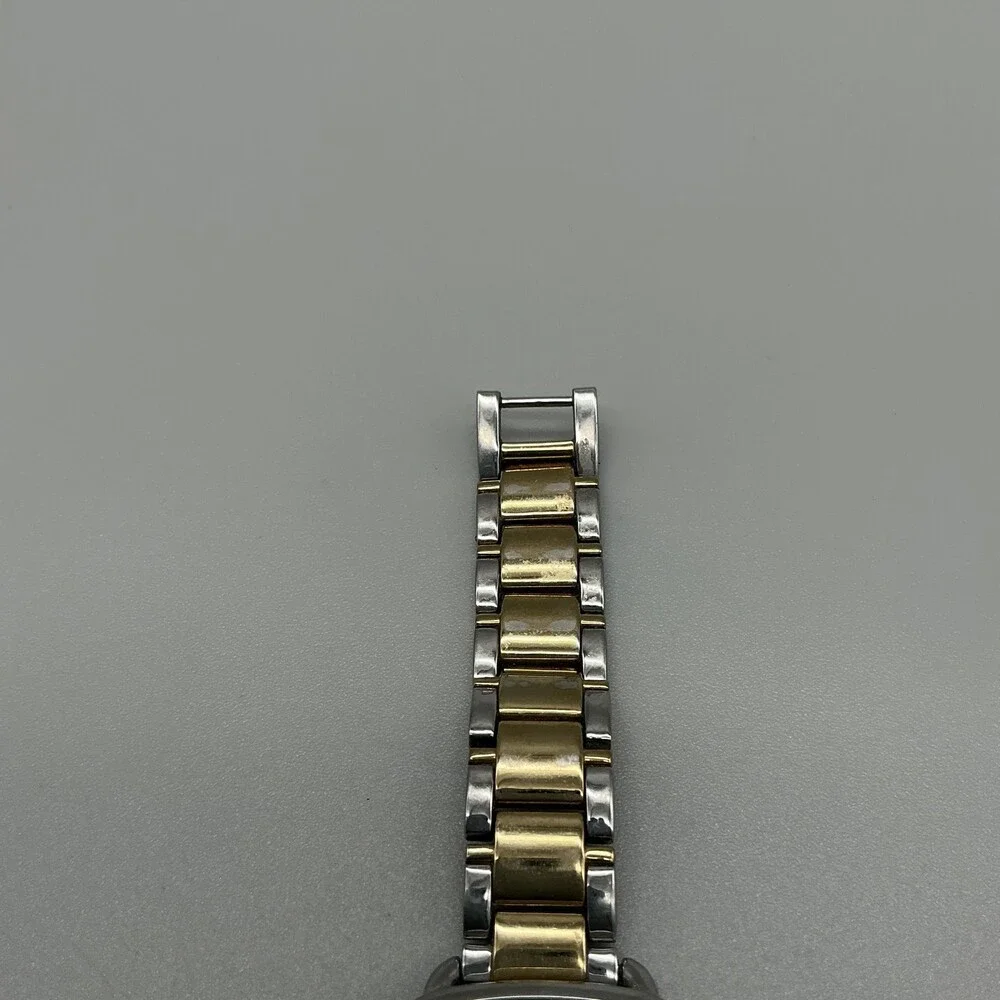 Anne Klein Womens Watch 31mm MOP Dial Two Tone Diamond 1099TV New Battery 7.5